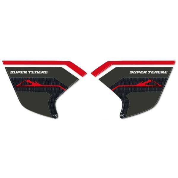 ADESIVI in gel 3D PROTEZIONI LATERALI MOTO compatibili YAMAHA SUPER TENERE rosso