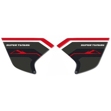 ADESIVI in gel 3D PROTEZIONI LATERALI MOTO compatibili YAMAHA SUPER TENERE rosso