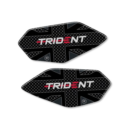 Autocollants en résine 3D pour talonnettes compatibles avec la Triumph Trident de 2021-25