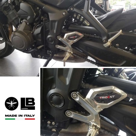 Adesivi in resina 3D per battitacco compatibili con Triumph Trident dal 2021
