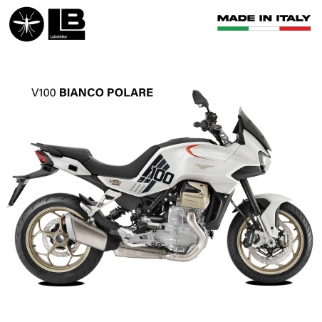 Adesivi laterali serbatoio compatibili con Moto Guzzi V100 Mandello 2022 - 2023