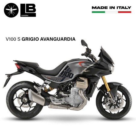 Adesivi laterali serbatoio compatibili con Moto Guzzi V100 Mandello 2022 - 2023