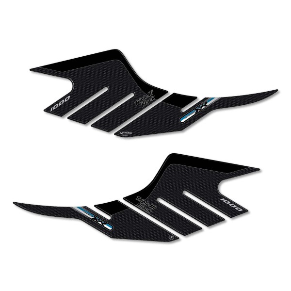 Adesivi laterali serbatoio moto compatibili con BMW S1000XR Triple Black 2020-23