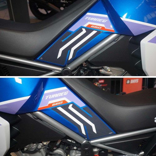 Adesivi Protezioni Laterali serbatoio compatibili con Aprilia Tuareg Tagelmust
