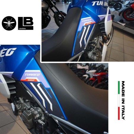Adesivi Protezioni Laterali serbatoio compatibili con Aprilia Tuareg Tagelmust