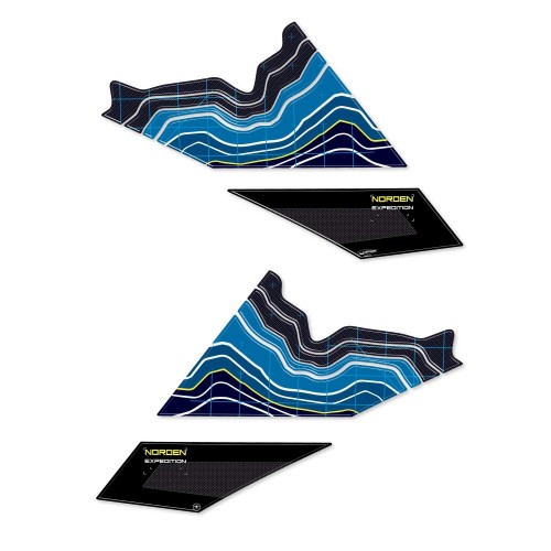 Pegatinas protectoras laterales de depósito compatibles con Husqvarna Norden 901 2023 2