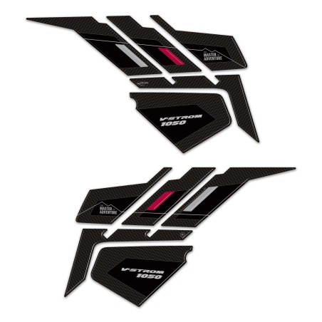 Adesivi protezioni laterali serbatoio moto compatibili con Suzuki V-Strom 1050