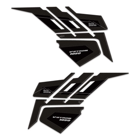 Adesivi protezioni laterali serbatoio moto compatibili con Suzuki V-Strom 1050