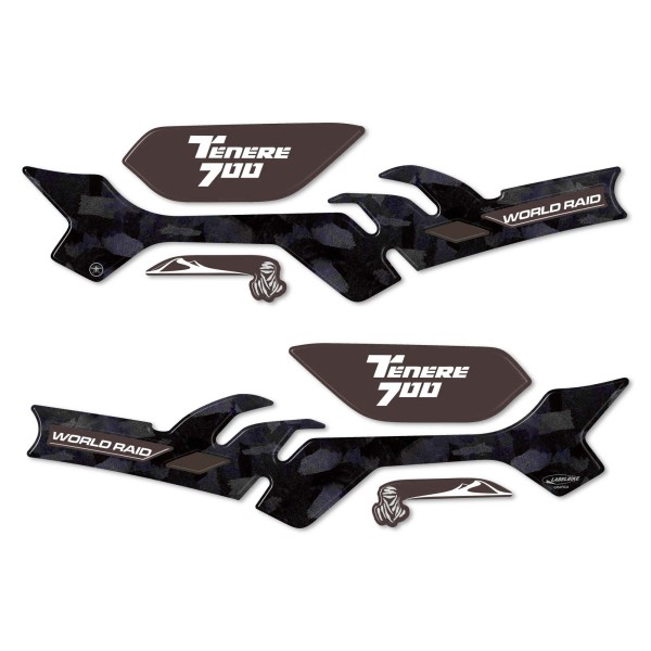 Adesivi Protezioni Paramani compatibili con Yamaha Tenere 700 World Raid - Nero