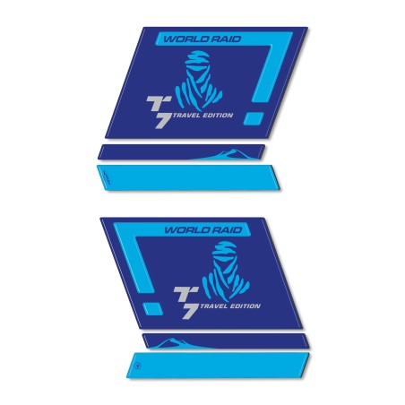 Adhesivos 3D de resina gel para bolsas laterales de moto compatibles con Yamaha Tenere 700 2022