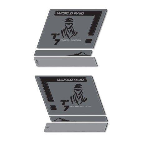 Adhesivos 3D de resina gel para bolsas laterales de moto compatibles con Yamaha Tenere 700 2022