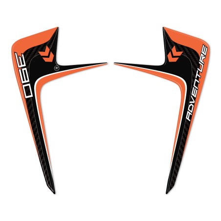 Adesivi resinati 3D Protezioni Frontali moto compatibili con KTM 390 Adventure