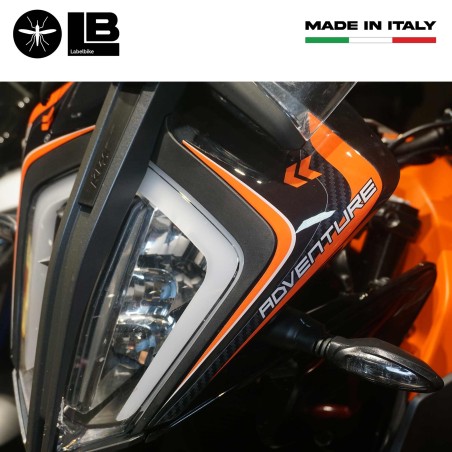 Adesivi resinati 3D Protezioni Frontali moto compatibili con KTM 390 Adventure