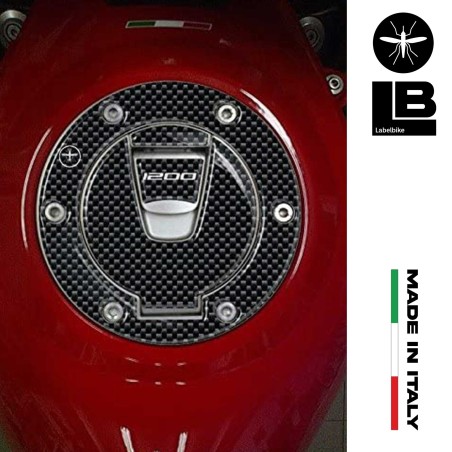 ADESIVO 3D CARBONIO Tappo Serbatoio ELETTRONICO per MOTO DUCATI MULTISTRADA 1200