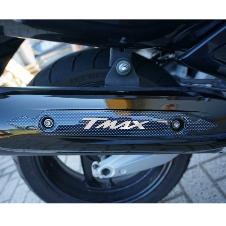 Adesivo 3D Ergal Protezione Marmitta Scarico Per Yamaha Tmax 500-530 Dal 2008-16