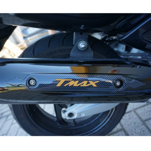 Adesivo 3D Ergal Protezione Marmitta Scarico Per Yamaha Tmax 500-530 Dal 2008-16
