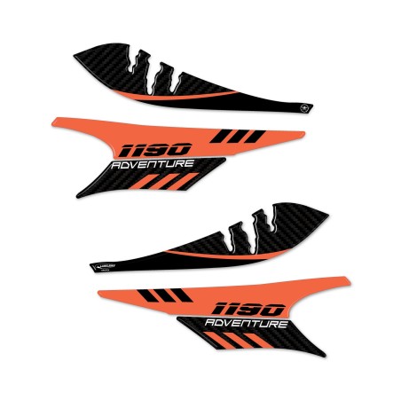 Adesivi 3D Protezione Paramani moto compatibile con KTM 1190 Adventure 2013-2016
