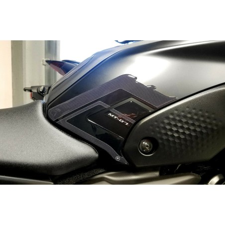 Adesivi 3D protezioni laterali serbatoio moto compatibili Yamaha MT-07 dal 2021