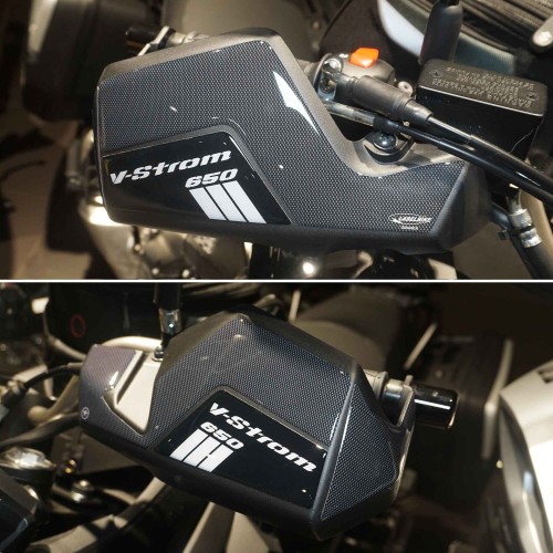 Adesivi 3D Protezioni Paramani moto compatibile con Suzuki V-Strom 650 2017-2022