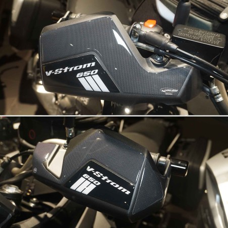 Pegatinas 3D Guardamanos moto compatible con Suzuki V-Strom 650 2017-2025