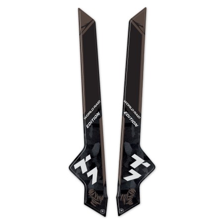 Protectores de volante adhesivos compatibles con Yamaha Tenere 700 World Raid - Negro