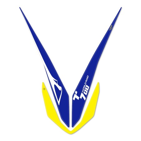 Adesivo 3D Parafango alto compatibile con Yamaha Tenere 700 World Raid - Blu