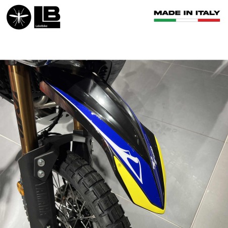 Adesivo 3D Parafango alto compatibile con Yamaha Tenere 700 World Raid - Blu