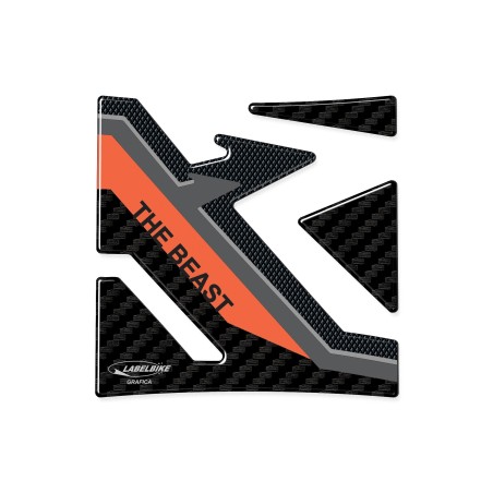 Adesivo 3D Paraserbatoio BASSO compatibile con moto KTM 1290 Super Duke R 2021