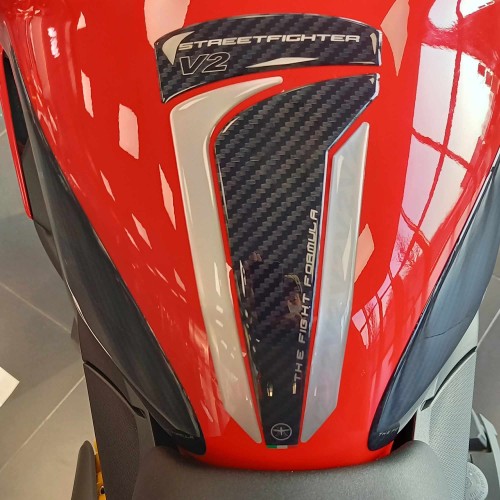 Adesivo 3D Paraserbatoio compatibile con Ducati Streetfighter V2 2022-2024