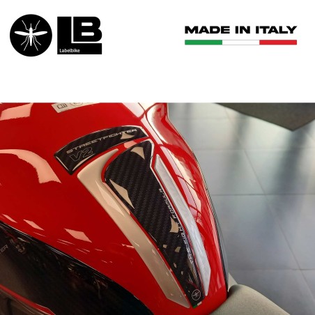 Adesivo 3D Paraserbatoio compatibile con Ducati Streetfighter V2 2022-2024