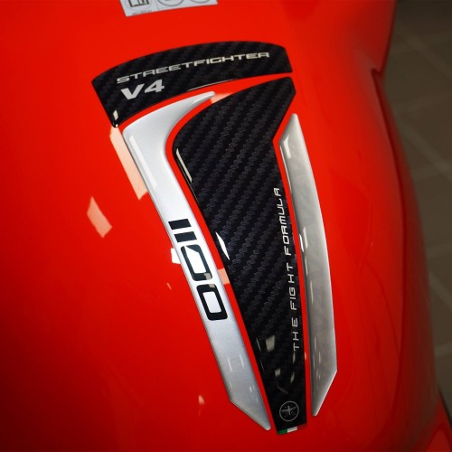 Adesivo 3D Paraserbatoio compatibile con Ducati Streetfighter V4 2020-21