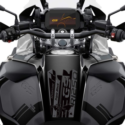 Adesivo 3D Paraserbatoio compatibile con moto BMW R 1250 GS ADV Triple Black