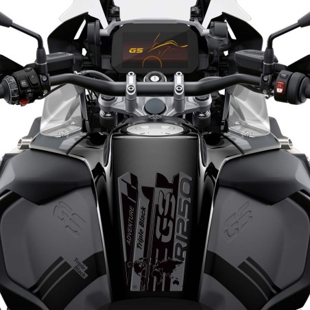 Adesivo 3D Paraserbatoio compatibile con moto BMW R 1250 GS ADV Triple Black