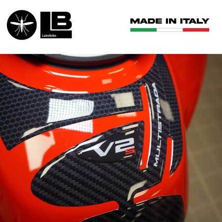 Adesivo 3D Paraserbatoio compatibile con moto Ducati Multistrada V2s 950 2022