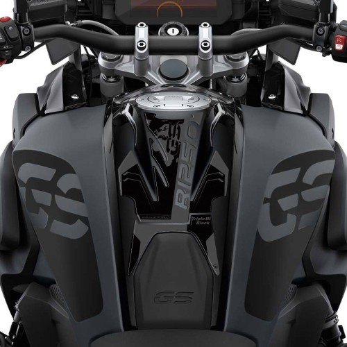 Adesivo 3D Paraserbatoio moto compatibile con BMW R 1250 GS Triple Black 2021-23