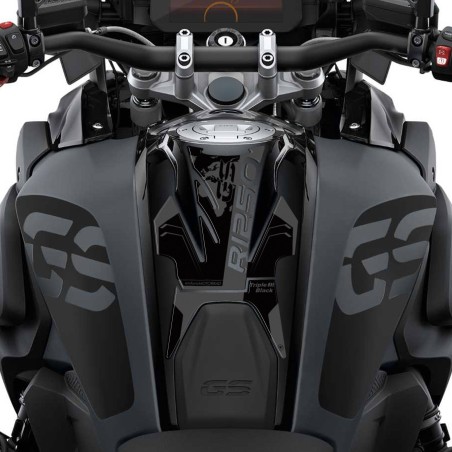 Adesivo 3D Paraserbatoio moto compatibile con BMW R 1250 GS Triple Black 2021-23