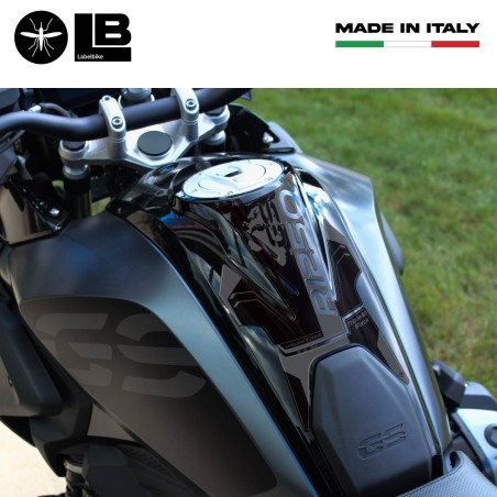 Adesivo 3D Paraserbatoio moto compatibile con BMW R 1250 GS Triple Black 2021-23