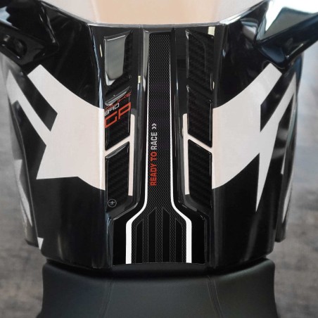 Adesivo 3D Paraserbatoio Moto compatibile con Ktm Duke 890 GP 2022-2023 bianco