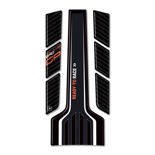 Adesivo 3D Paraserbatoio Moto compatibile con Ktm Duke 890 GP 2022-2023 bianco 2