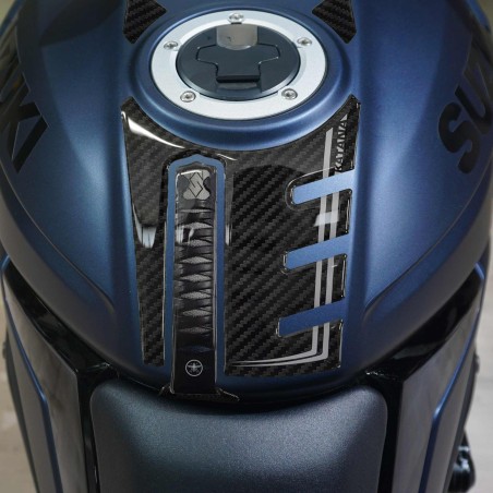 Adesivo 3D paraserbatoio moto compatibile con Suzuki Katana 2019-2023 Grigio
