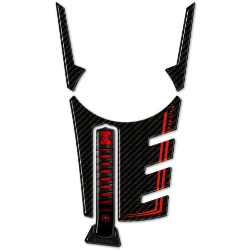 3D sticker motorbike tank guard compatible with Suzuki Katana 2019-2023 Red 2