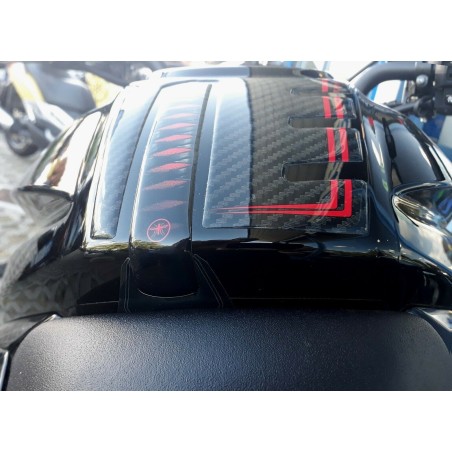 Adesivo 3D paraserbatoio moto compatibile con Suzuki Katana 2019-2023 Rosso