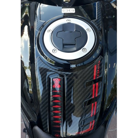 Adesivo 3D paraserbatoio moto compatibile con Suzuki Katana 2019-2023 Rosso