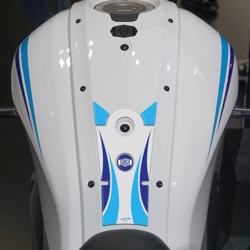 Adesivo 3D Paraserbatoio moto compatibile con Yamaha XSR700 Historic White 2022