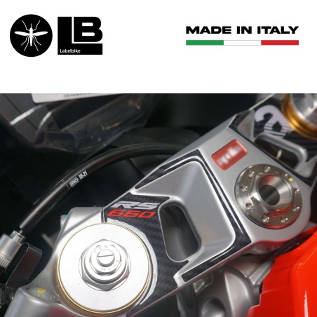 Adesivo 3D Piastra Forcella Sterzo compatibile con Aprilia RS 660 2020-2023