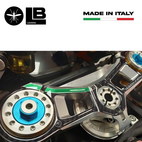 Adesivo 3D Piastra Forcella Sterzo compatibile con Ducati Panigale V2 Bayliss