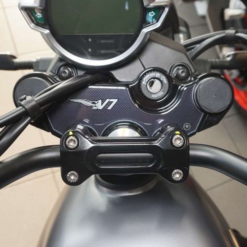 Adhesive 3D Steering Fork Plate compatible with Moto Guzzi V7 Stone and Special
