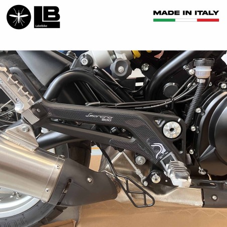 Adesivo 3D Protezione battitacco moto compatibile con Benelli Leoncino 500