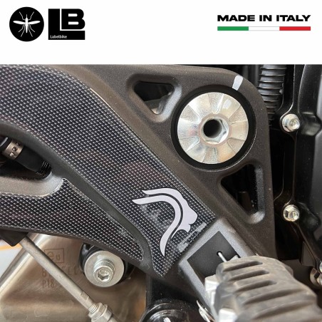 Adesivo 3D Protezione battitacco moto compatibile con Benelli Leoncino 500