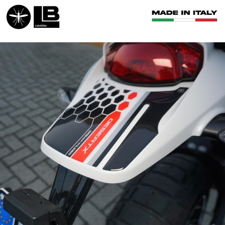 Adesivo 3D Protezione codino posteriore moto compatibile con Ducati DesertX